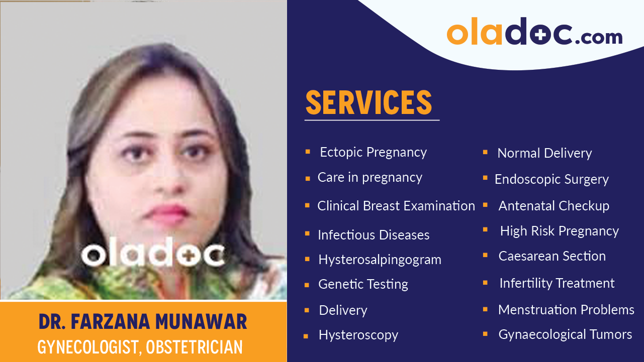 Services provided by Dr. Farzana Munawar