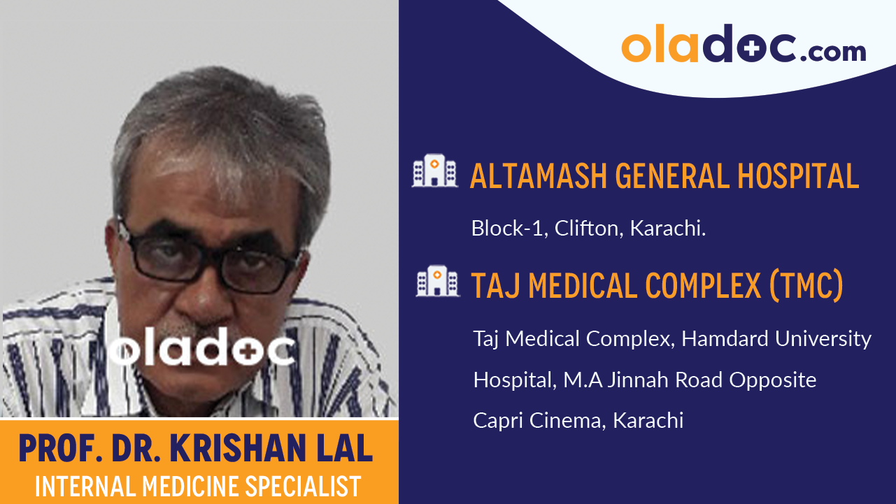 Prof. Dr. Krishan Lal - Consultant Physician at Taj Medical Complex ...