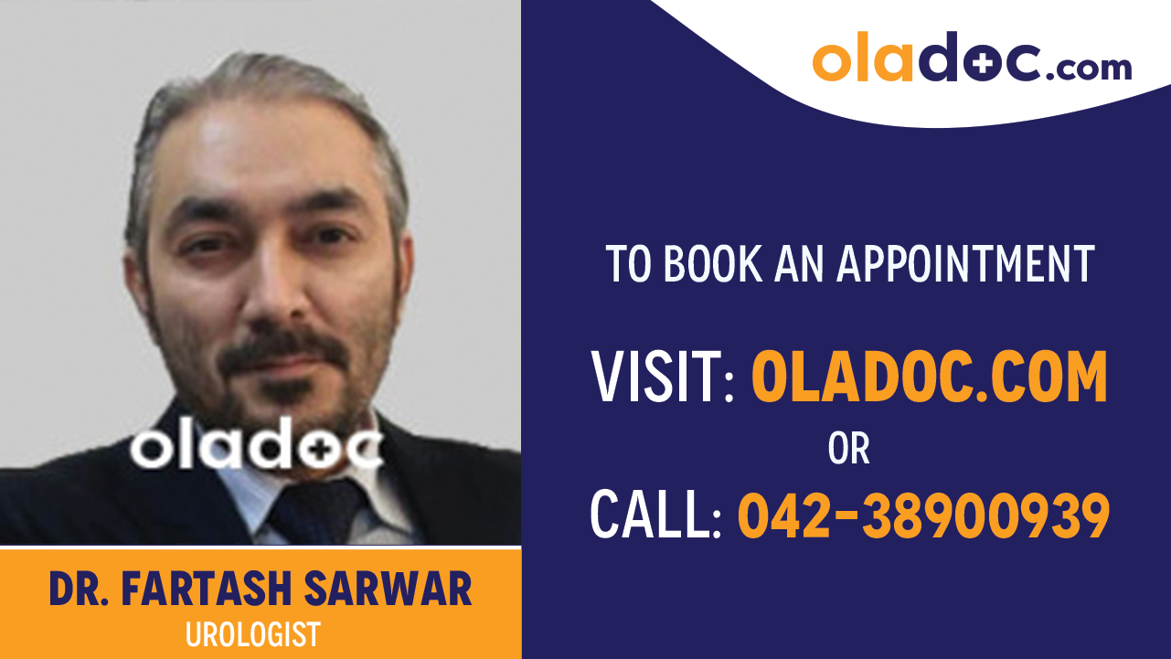 Book appointment with  Dr. Fartash Sarwar-best Urologist Rawalpindi 