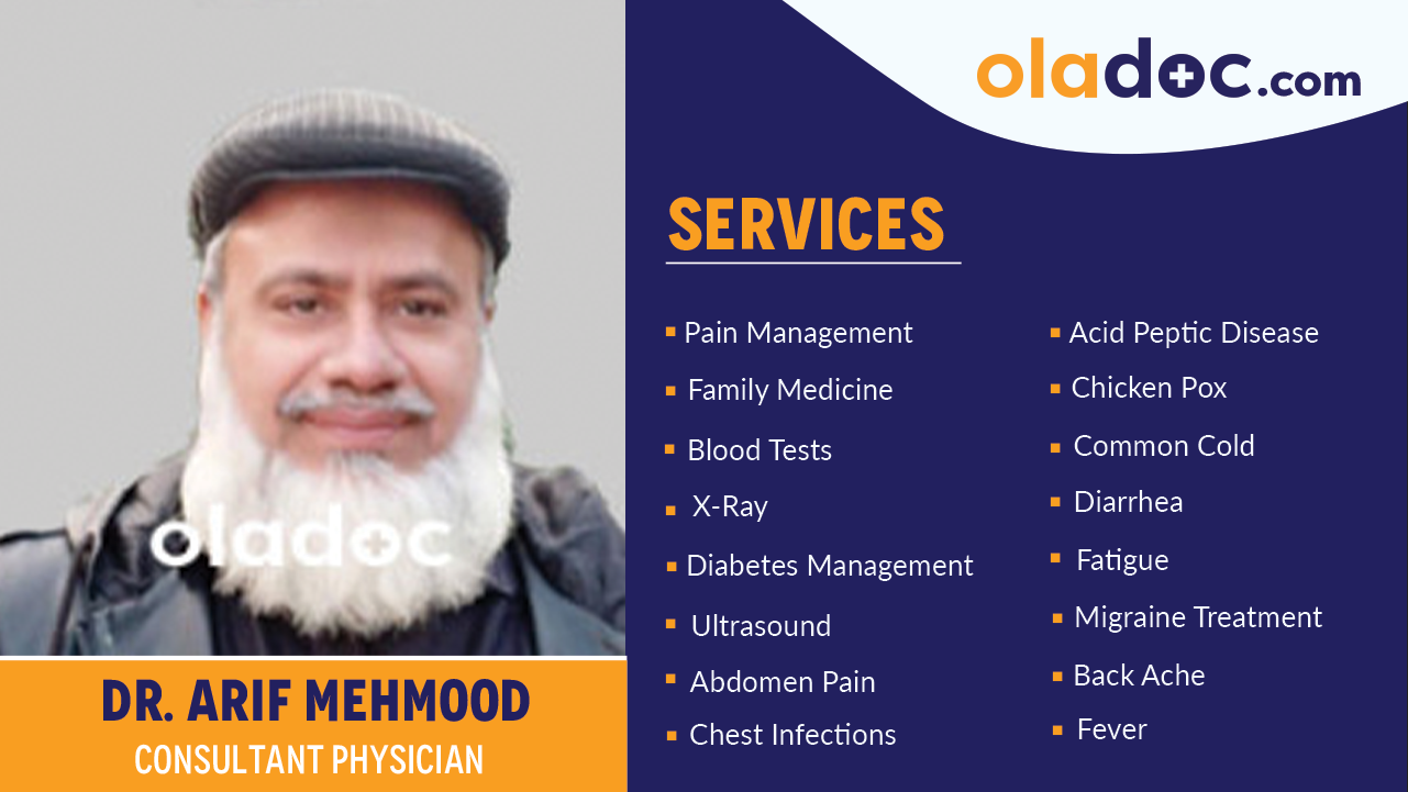 Services  provided by Dr. Arif Mehmood