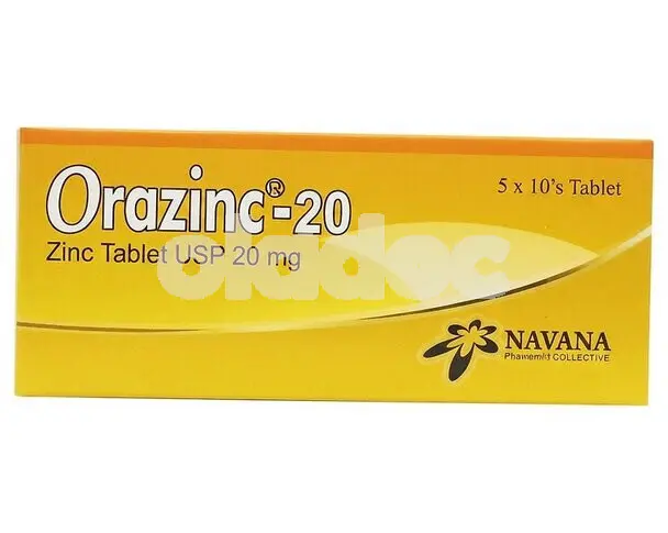Orazinc tablet dispersible 20mg