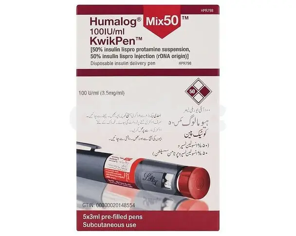 Humalog Mix 100IU injection kwikpen