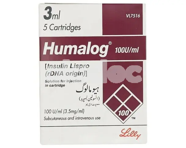 Humalog Cartridge 100IU/ml 3ml